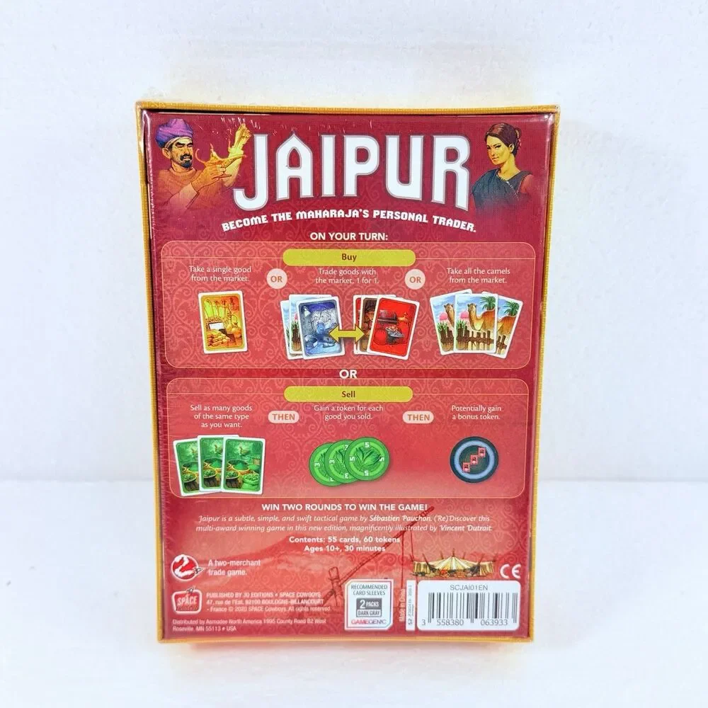 Jaipur Board Game Space Cowboys 2 Player Card Strategy Brand New Sealed